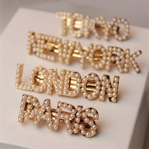 กิ๊บตัวอักษร - เซตกิ๊บคำว่า New York London Paris ประดับเพชร
