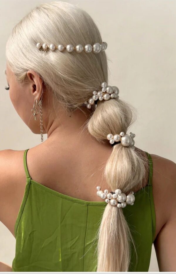 ยางรัดผมไข่มุก - ยางรัดผมดีไซน์ไข่มุกเรียงตัว