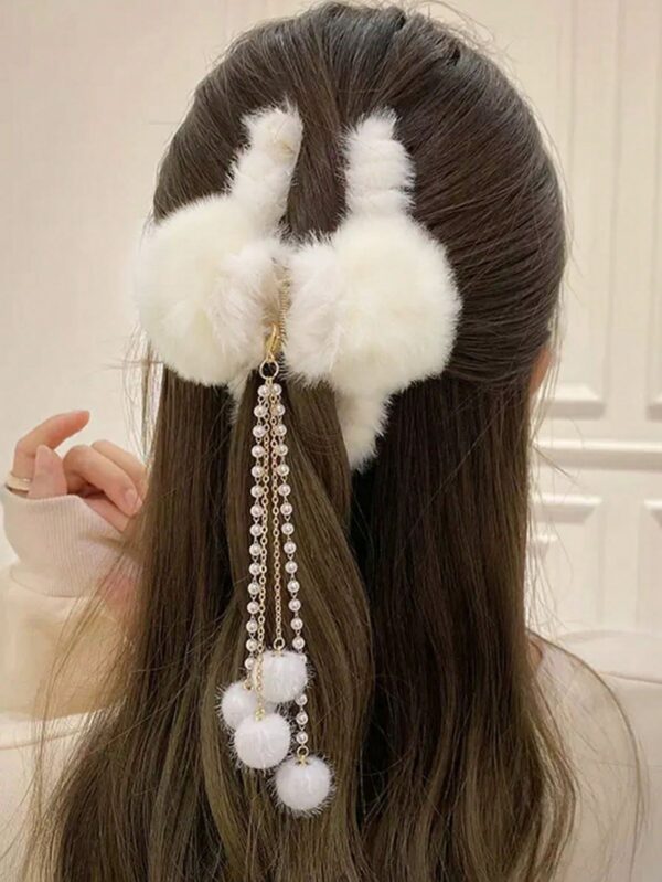 กิ๊บขนปุกปุยหูหมี - กิ๊บขนเฟอร์ห้อยตุ้งติ้ง น่ารักสไตล์เกาหลี