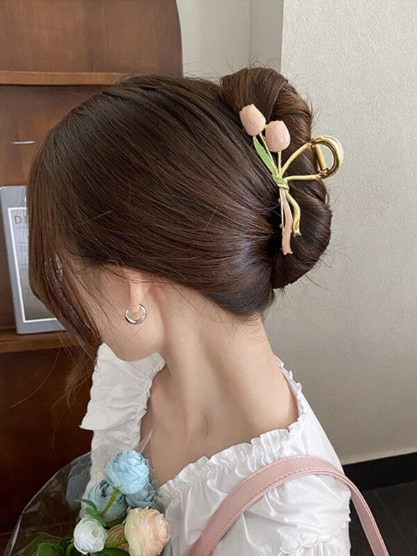 กิ๊บดอกไม้หวาน - กิ๊บดอกไม้สีชมพู-ม่วง ใช้ปักผม