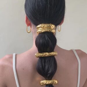 ยางรัดผมโลหะ - ยางรัดผมพร้อมห่วงโลหะ 3 วง